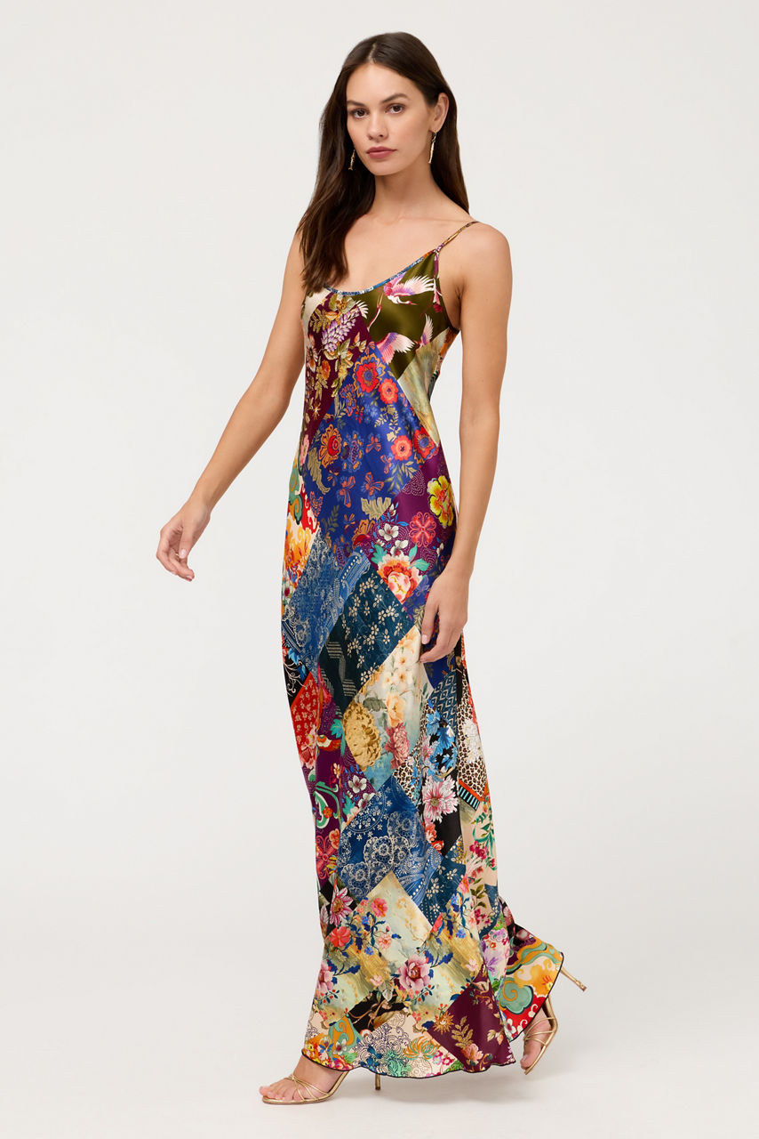 GIGIANNA BIAS MIDI SLIP DRESS, , large image 1