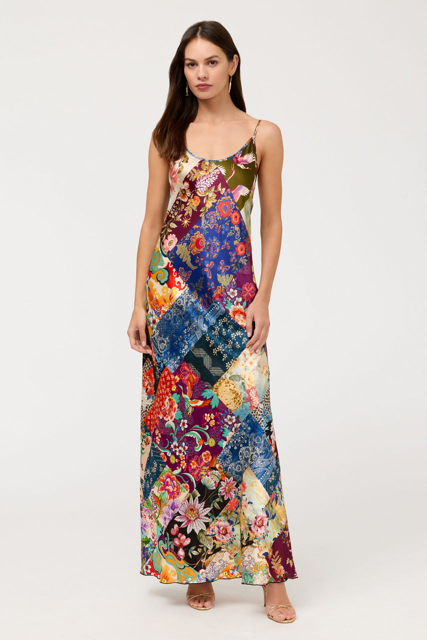 GIGIANNA BIAS MIDI SLIP DRESS, , large image 2