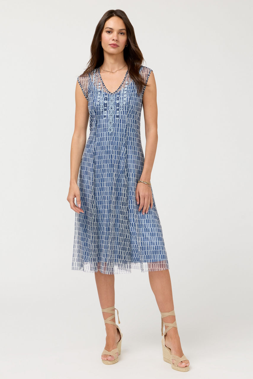 DOROTEA MIDI MESH DRESS, , large image 4