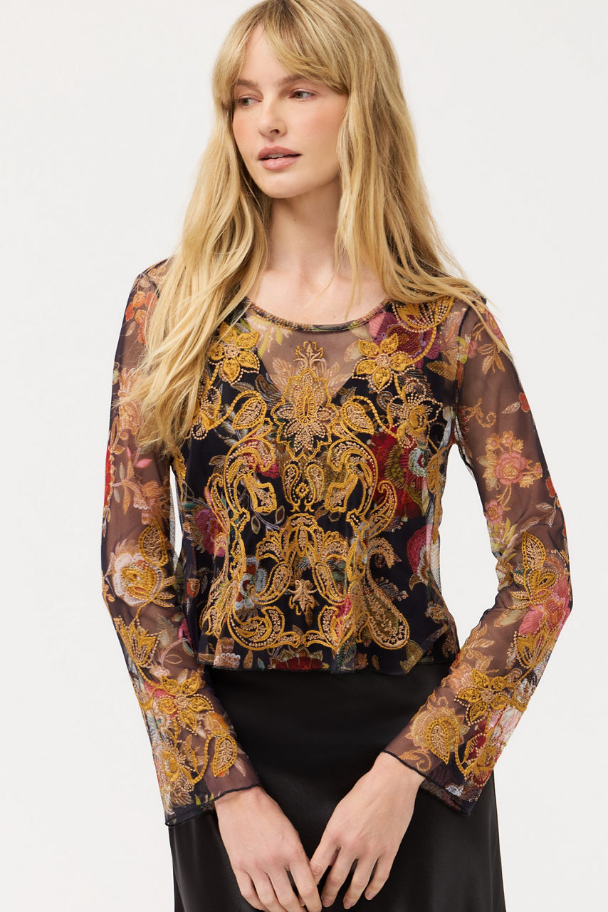 KYM MESH DRESS, , large image 2