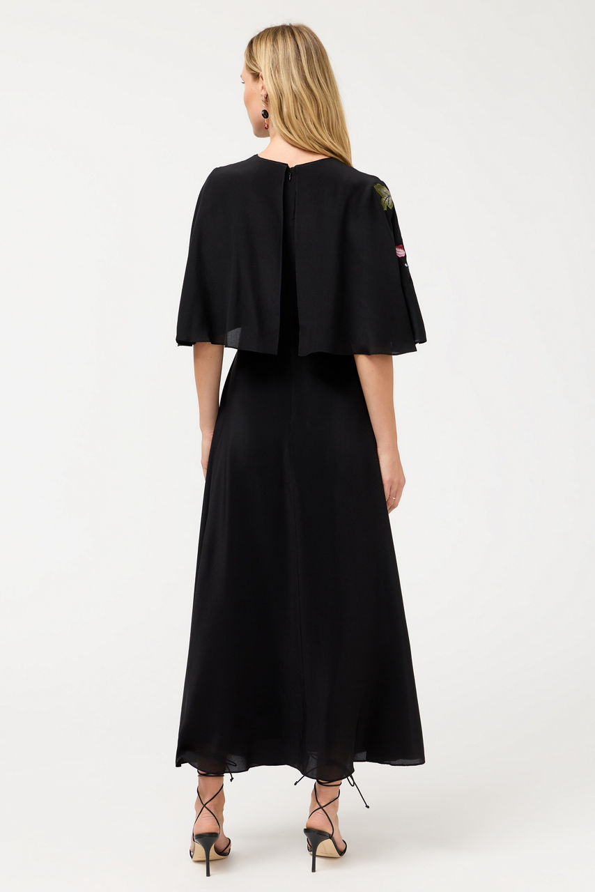 GINZA SILK MAXI DRESS, , large image 4