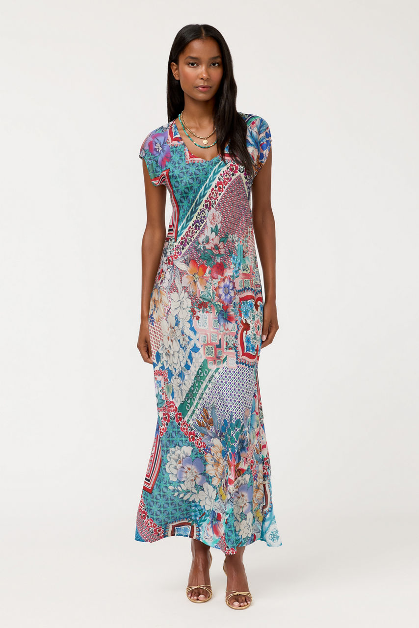 VERTY BIAS PATCHWORK DRESS, , large image 3