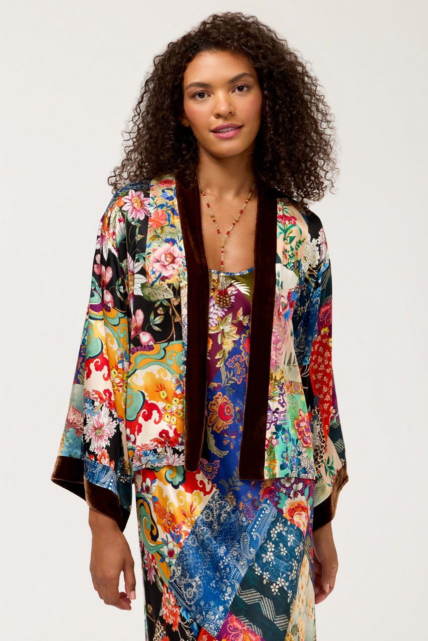SHAKRI REVERSIBLE SHORT KIMONO, , large image 1