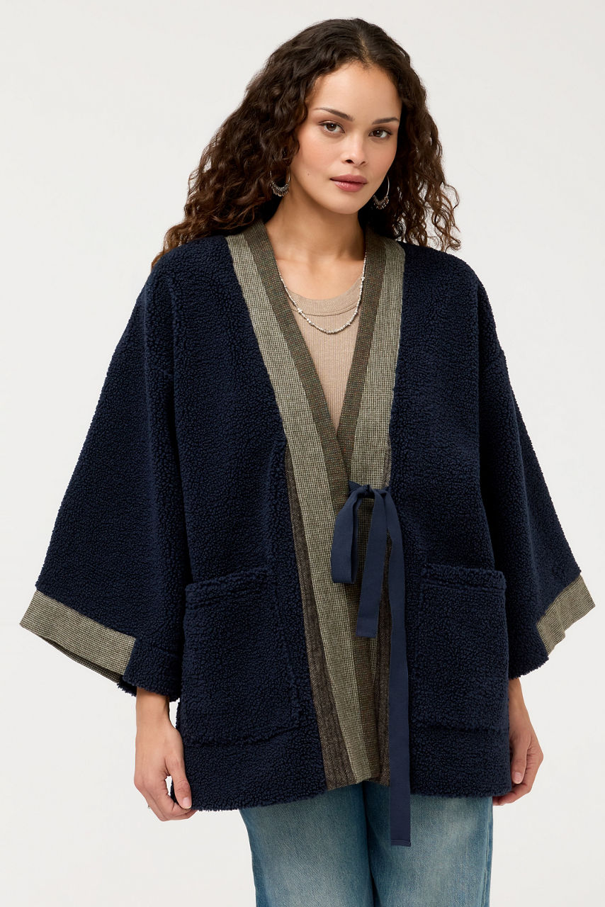 MELBA BOUCLE KIMONO, , large image 1