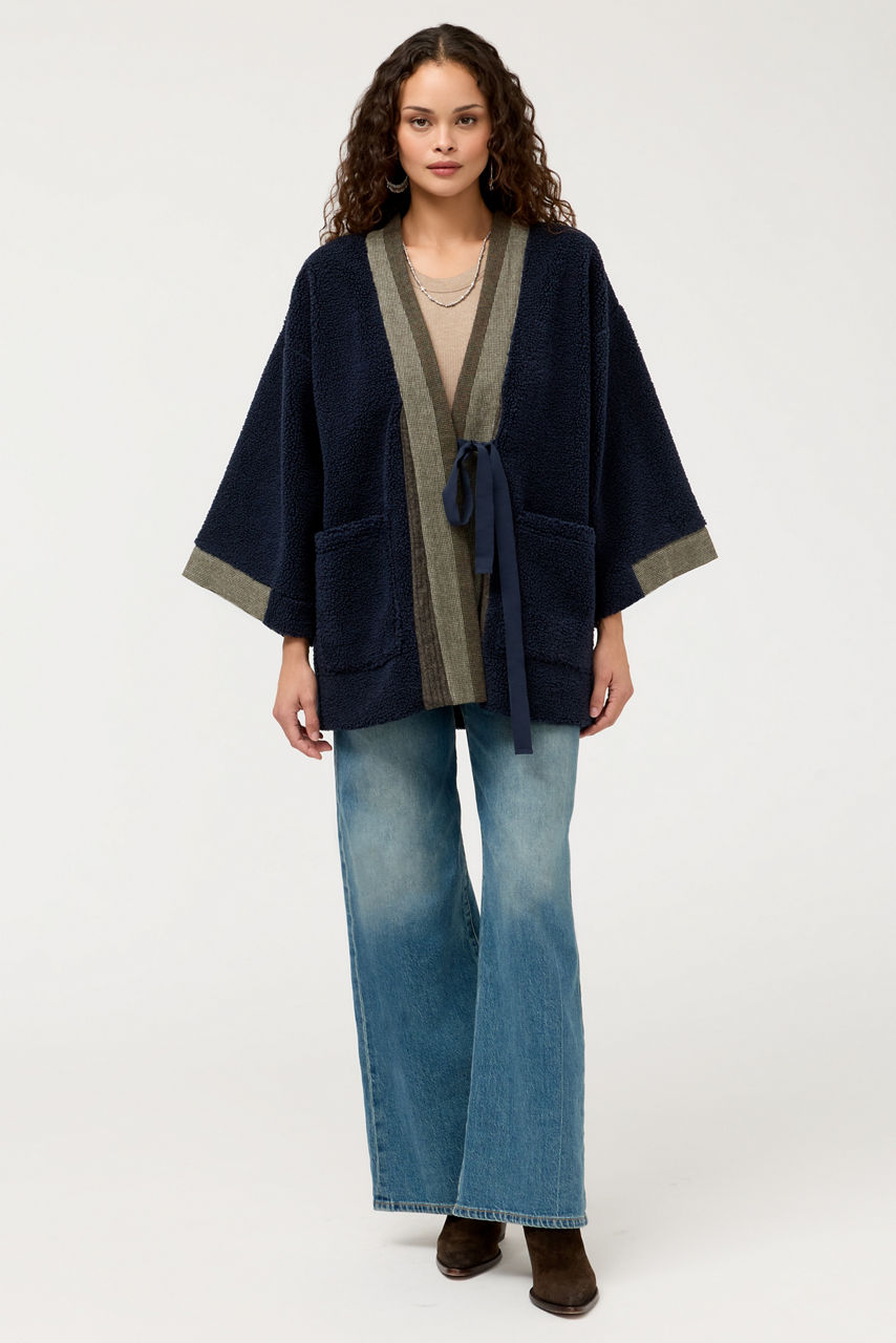 MELBA BOUCLE KIMONO, , large image 2