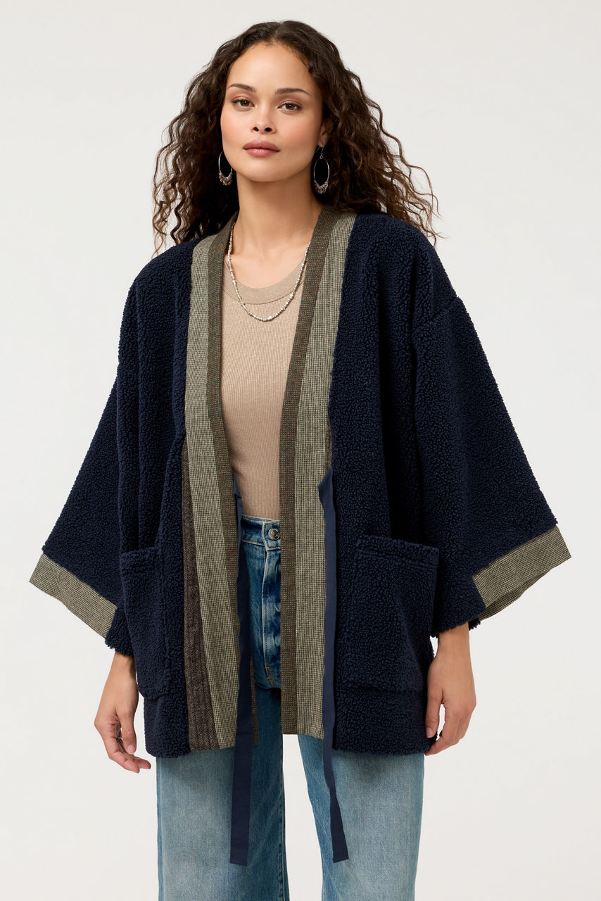 MELBA BOUCLE KIMONO, , large image 4