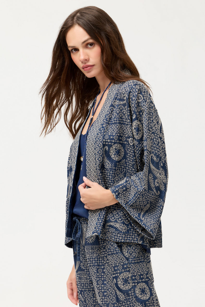 JONELLE DENIM KIMONO, , large image 2