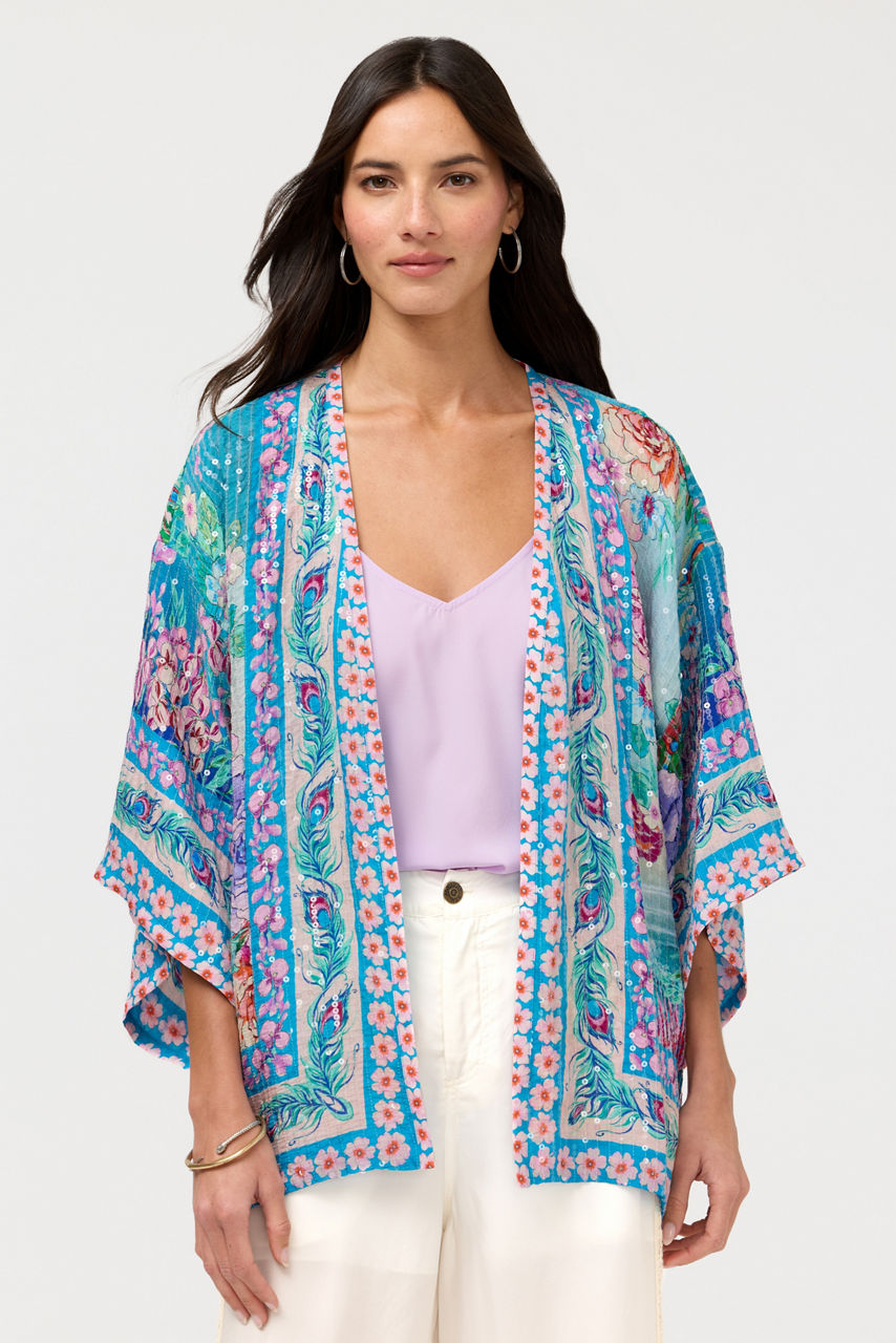 BOMI SEQUIN KIMONO, , large image 1