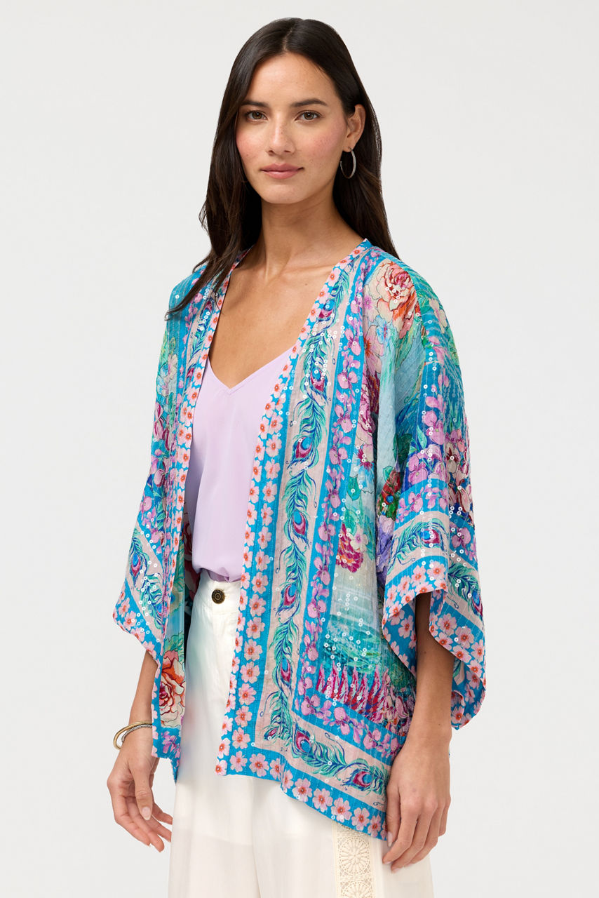 BOMI SEQUIN KIMONO, , large image 2