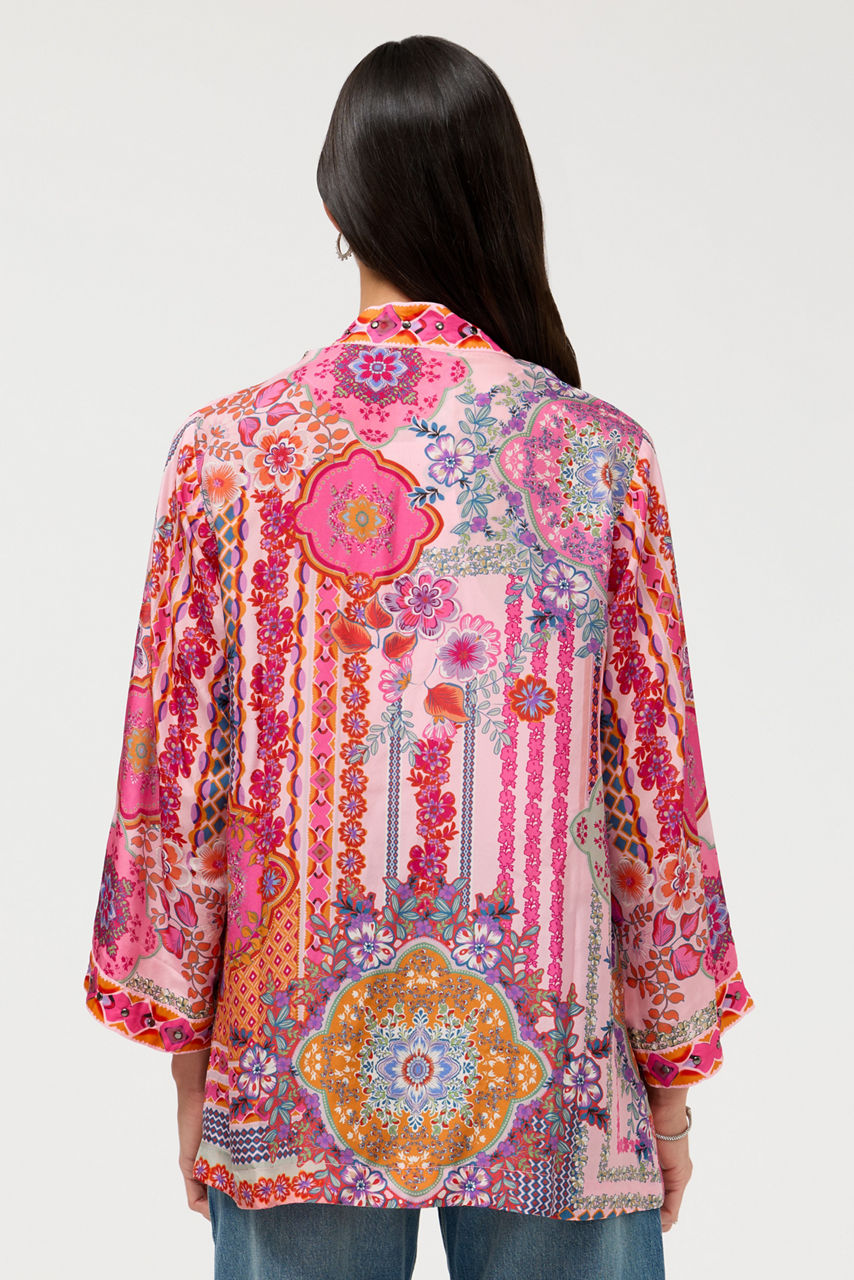 NELI SHORT STUDDED KIMONO, , large image 4