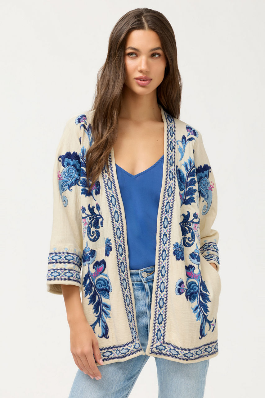 BIYA SHORT KIMONO, , large image 1