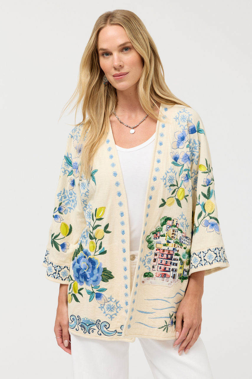 BIYA SHORT KIMONO, , large image 1