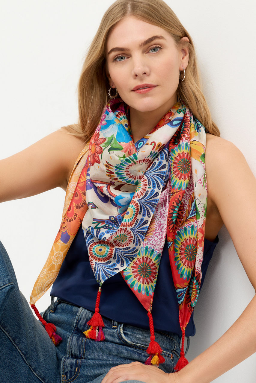 MAGNOLIA MAE SILK SCARF, , large image 2