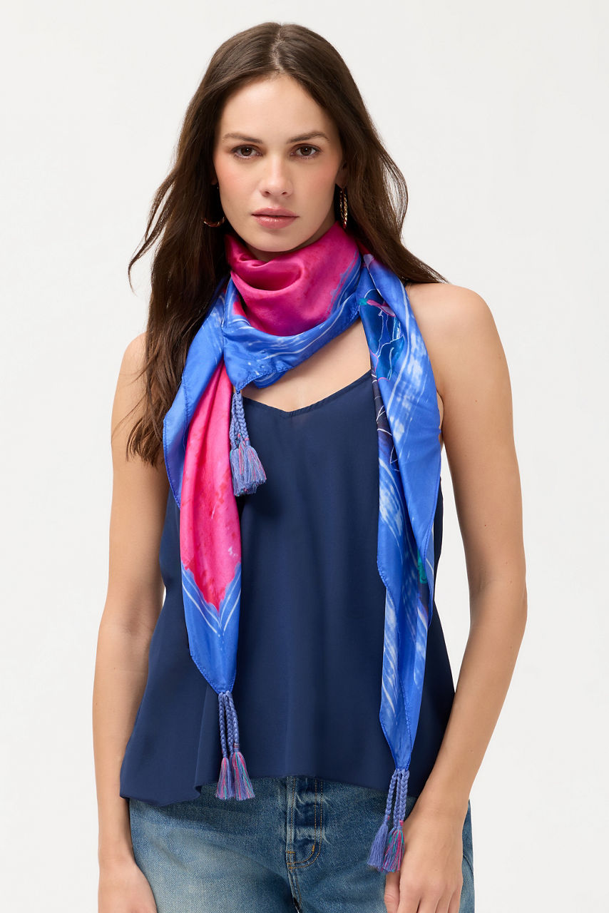 LAVANDULA SILK SCARF, , large image 2