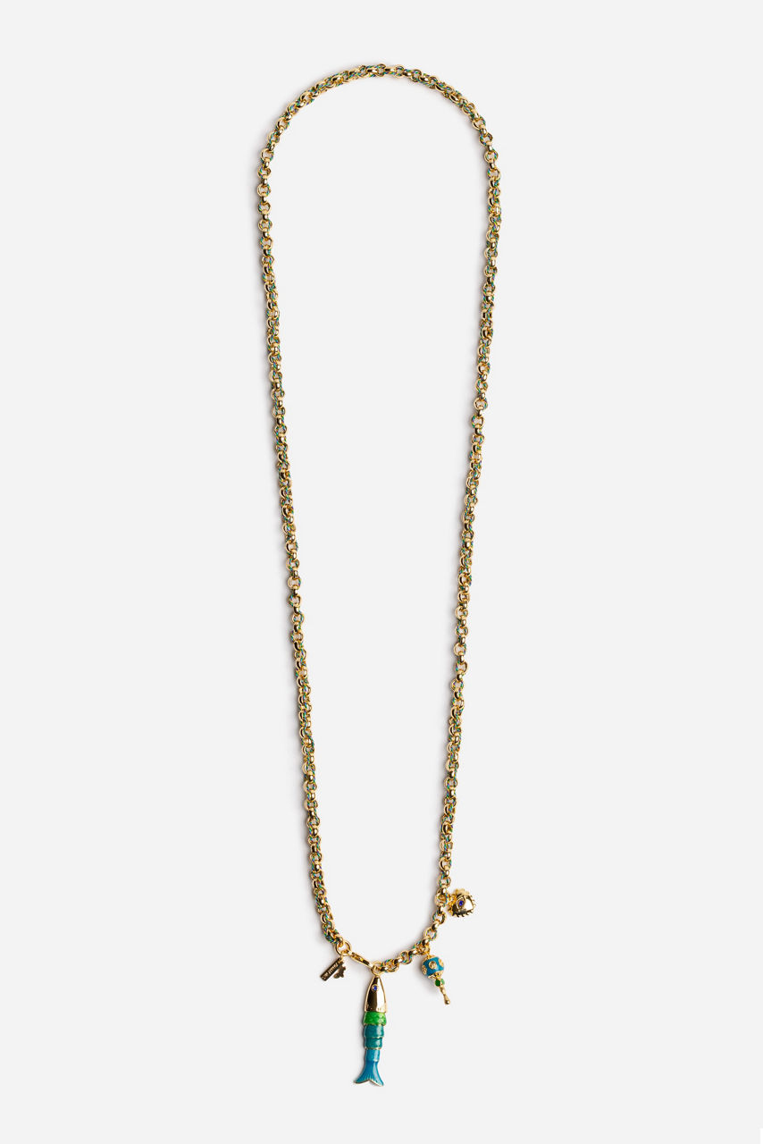 FOUR CHARM NECKLACE, , large image 2