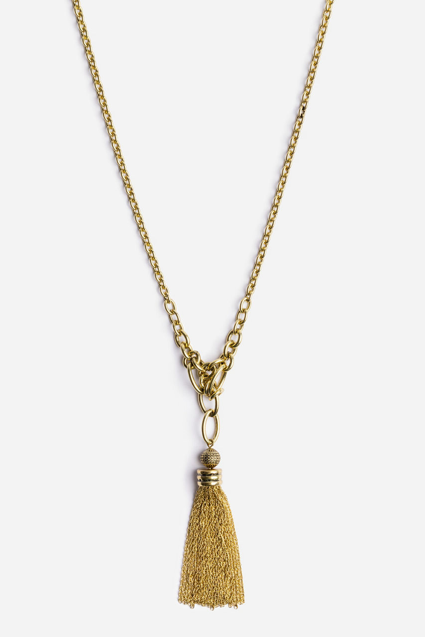 MULTI LINK TASSEL NECKLACE, , large image 1