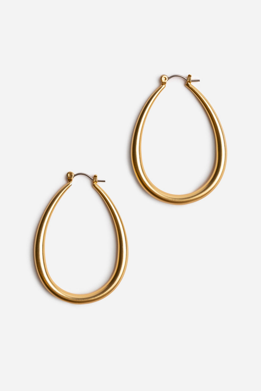 TEAR DROP HOOP EARRING, , large image 1