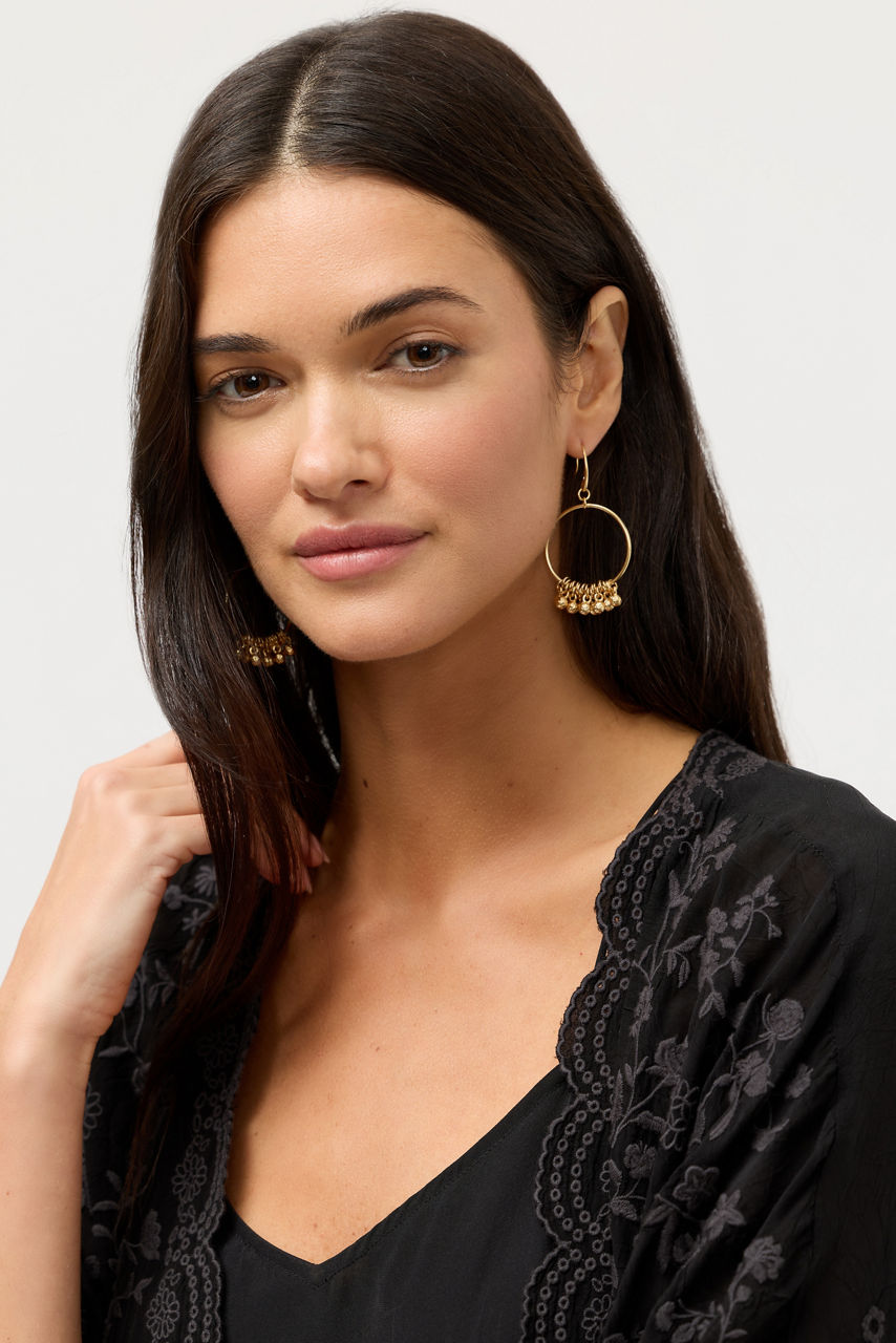 HOOP EARRINGS WITH FLOATING RINGS, , large image 3