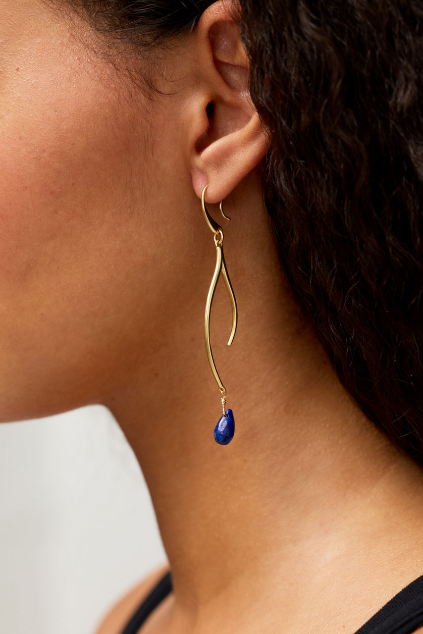 SEMIPRECIOUS TEAR DROP BRANCH EARRINGS, , large image 3
