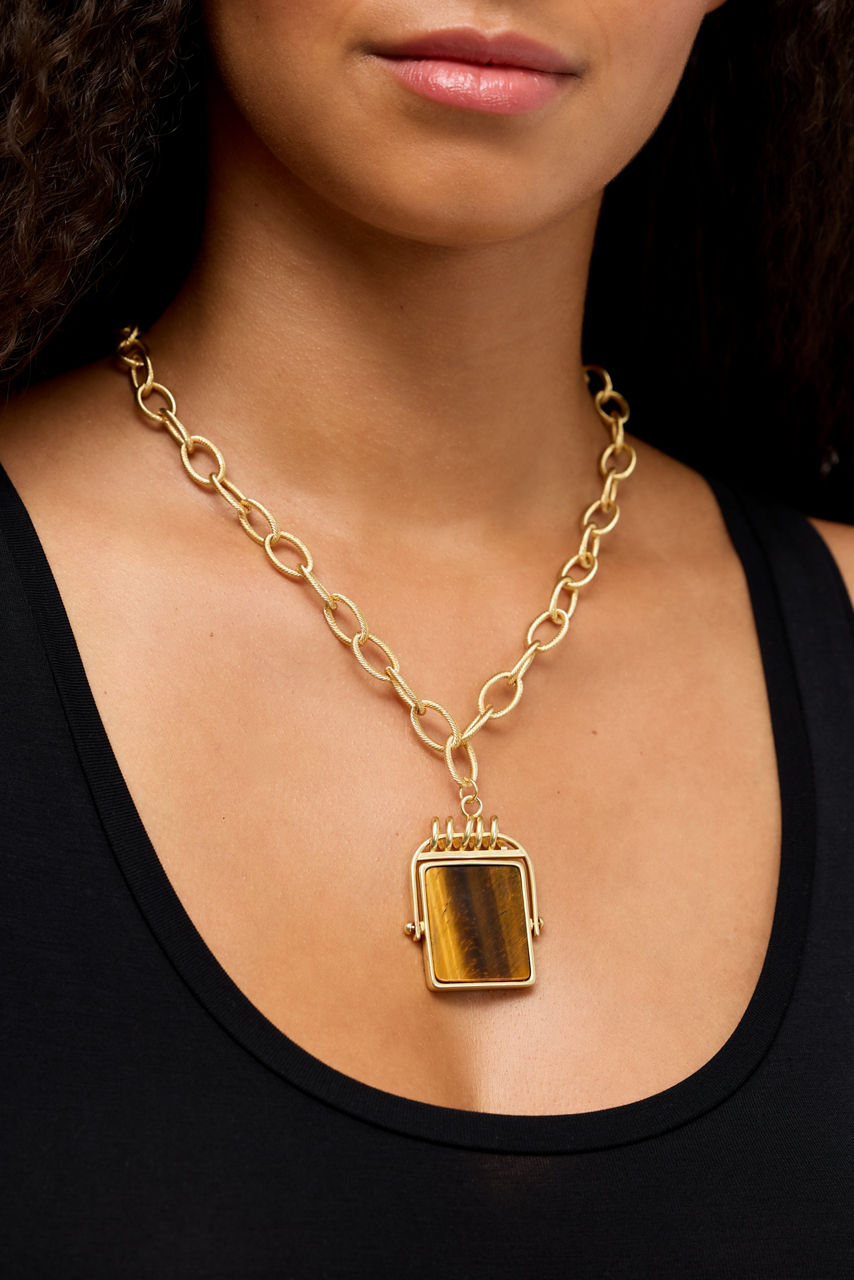 SEMIPRECIOUS PENDANT NECKLACE, , large image 4