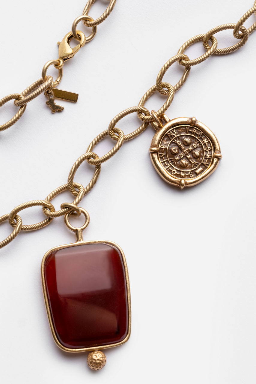 CARNELIAN PENDANT CHAIN, , large image 3