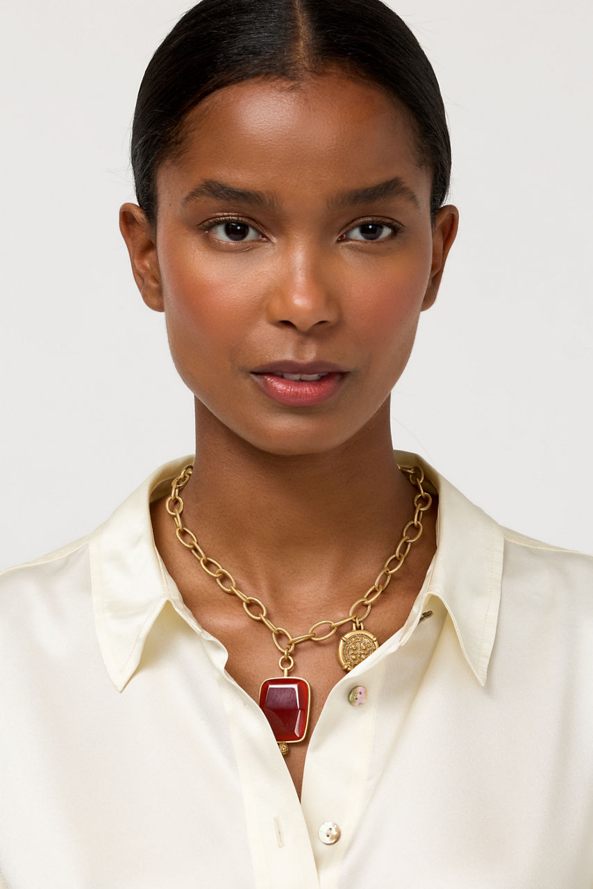 CARNELIAN PENDANT CHAIN, , large image 4