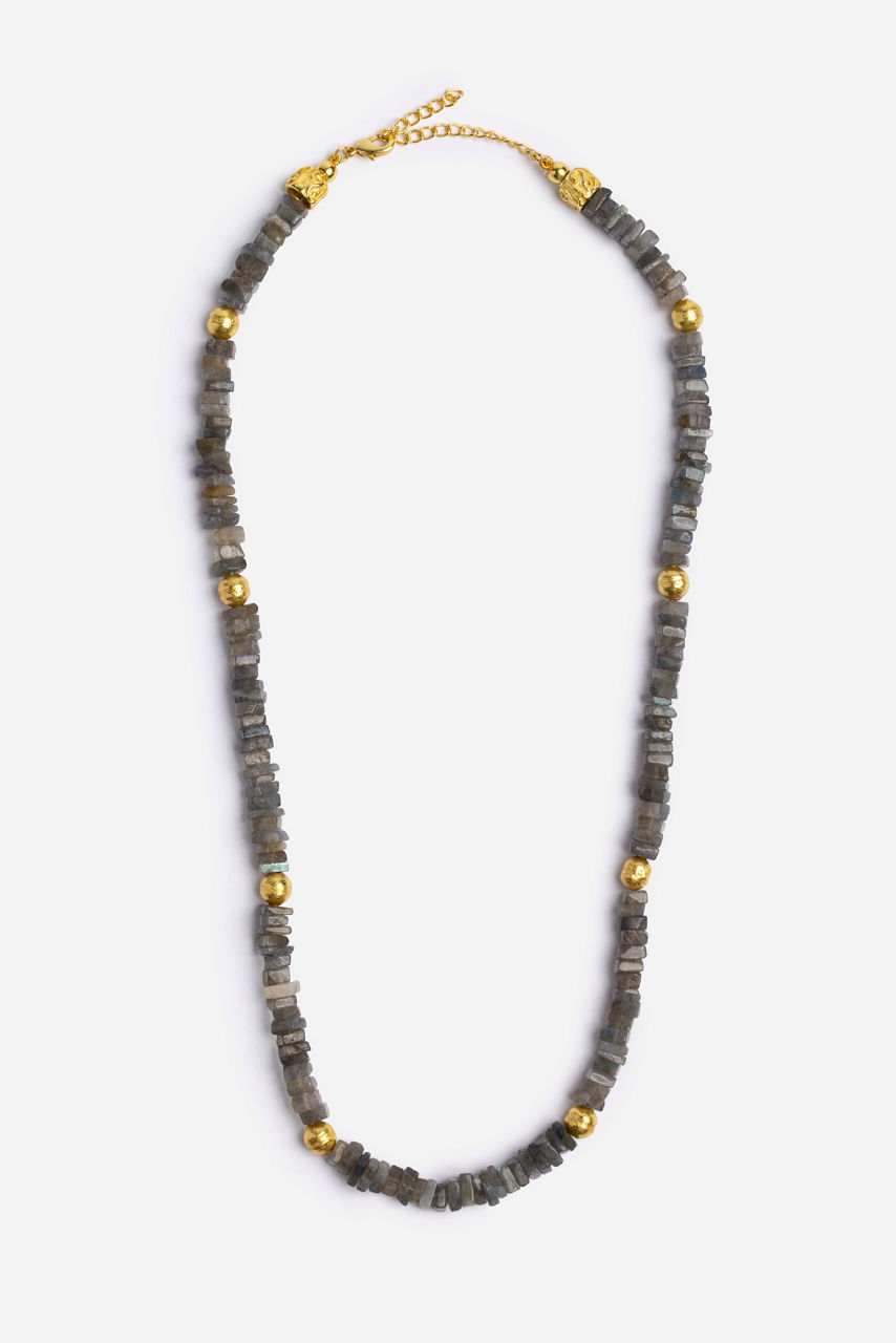 MOODY STONE BEADED NECKLACE, , large image 1