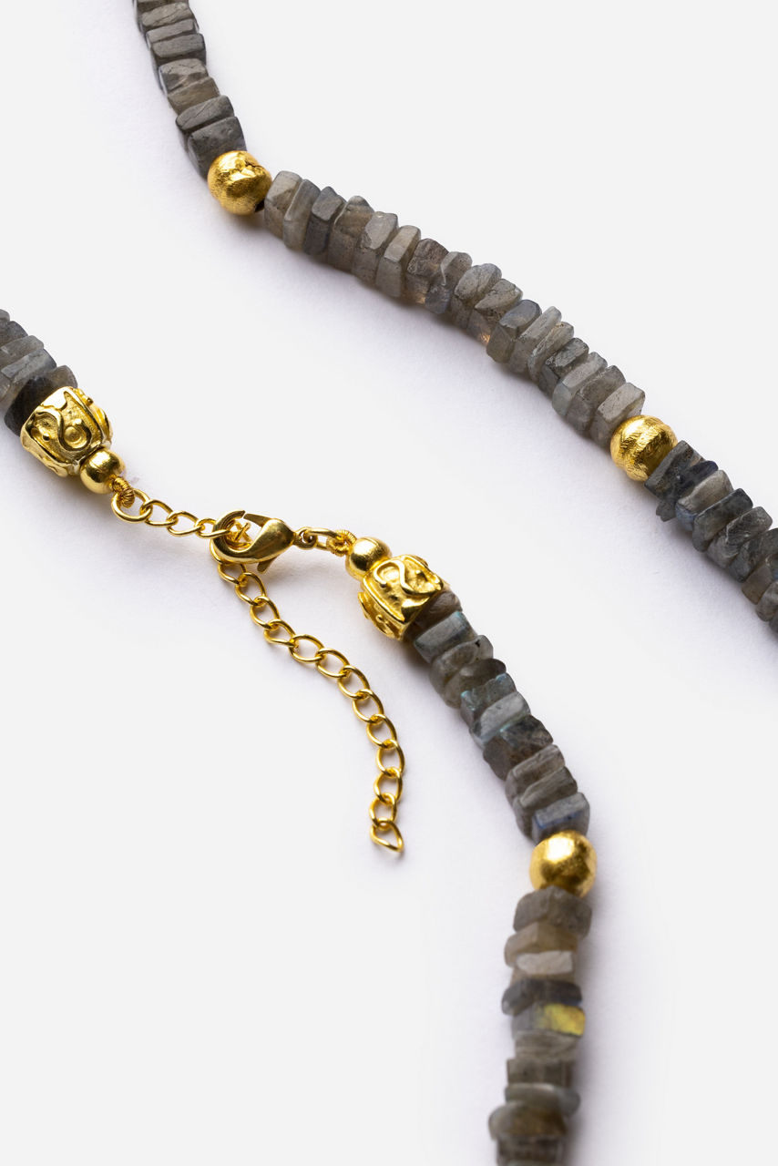MOODY STONE BEADED NECKLACE, , large image 2