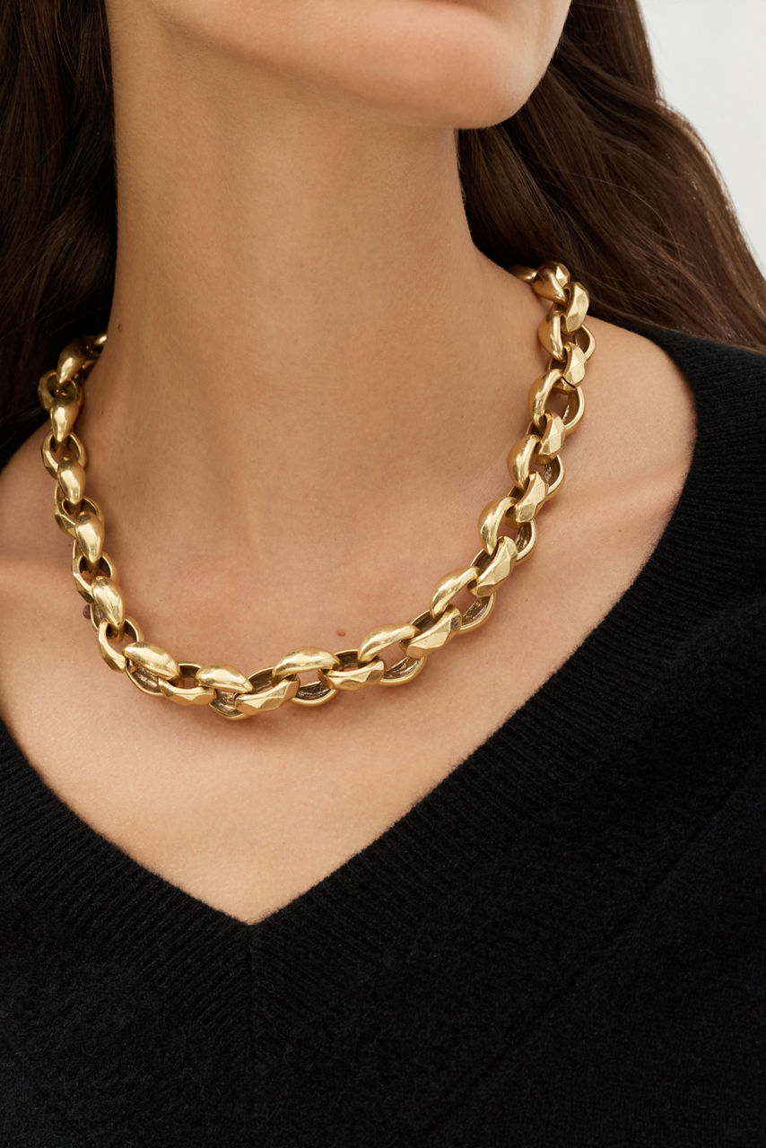 OVAL LINK NECKLACE, , large image 3