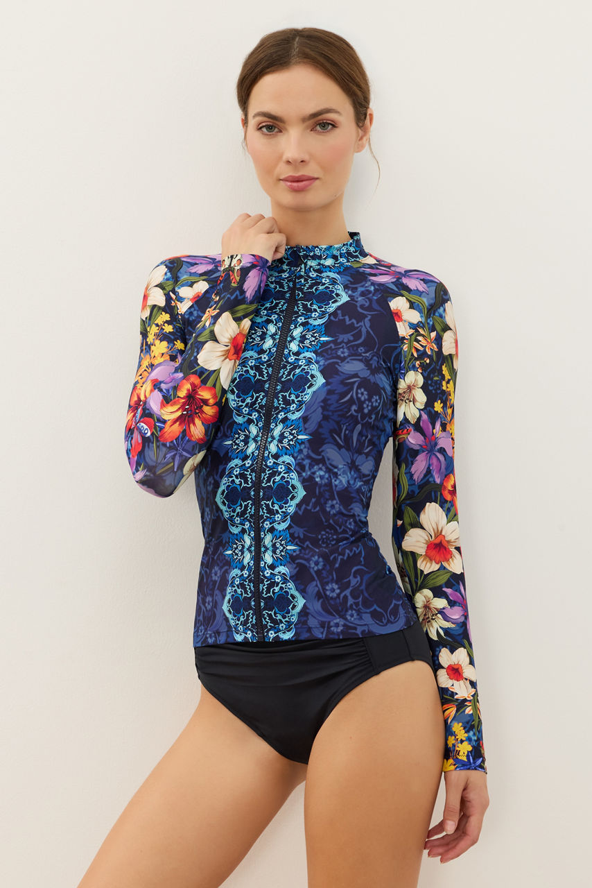 IMOGEN NIGHT LONG SLEEVE SURF SHIRT, , large image 1