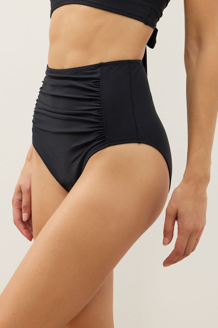 HIGH WAIST RUCHED BIKINI BOTTOM, , large image 2