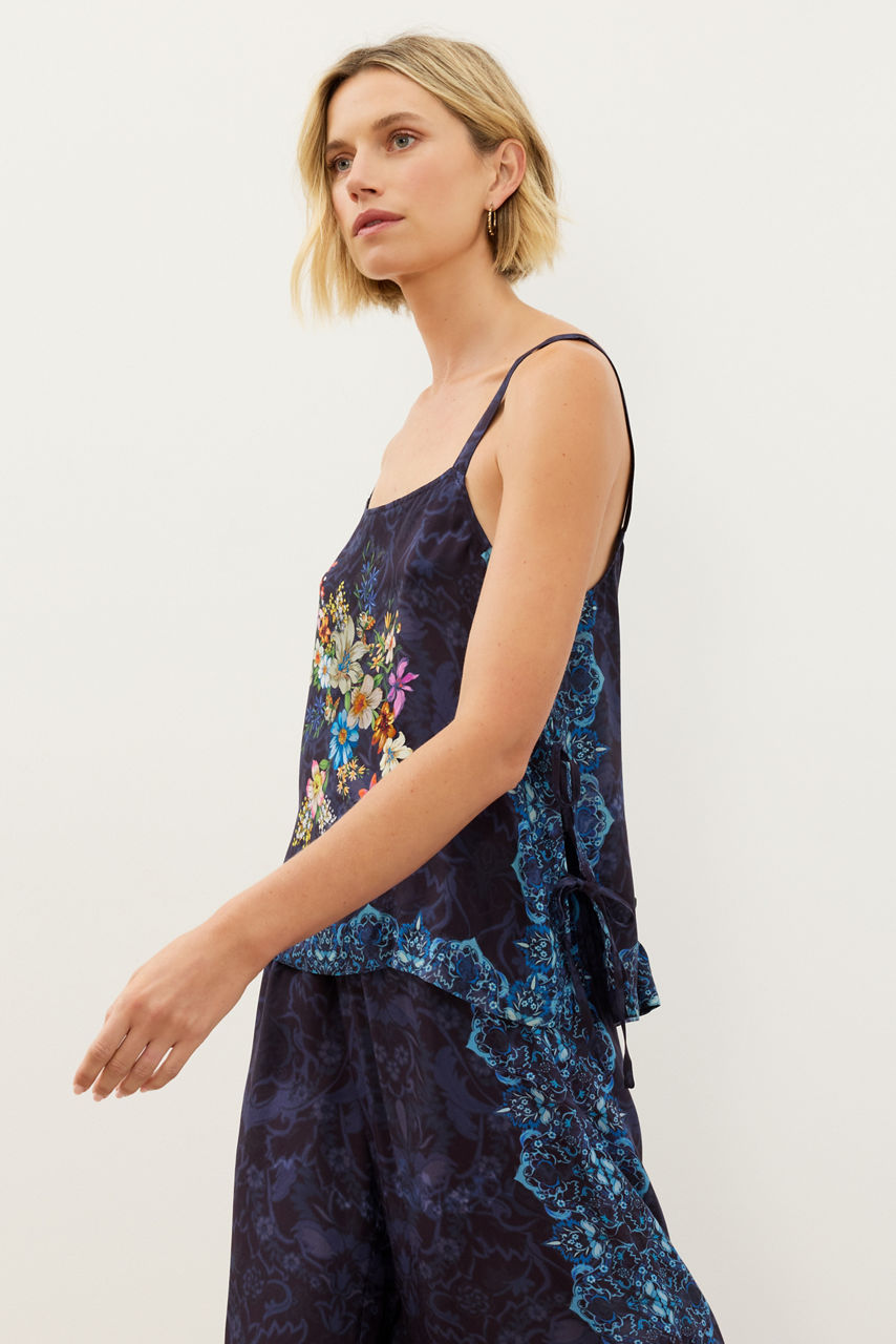 IMOGEN NIGHT SIDE TIE CAMI, , large image 2