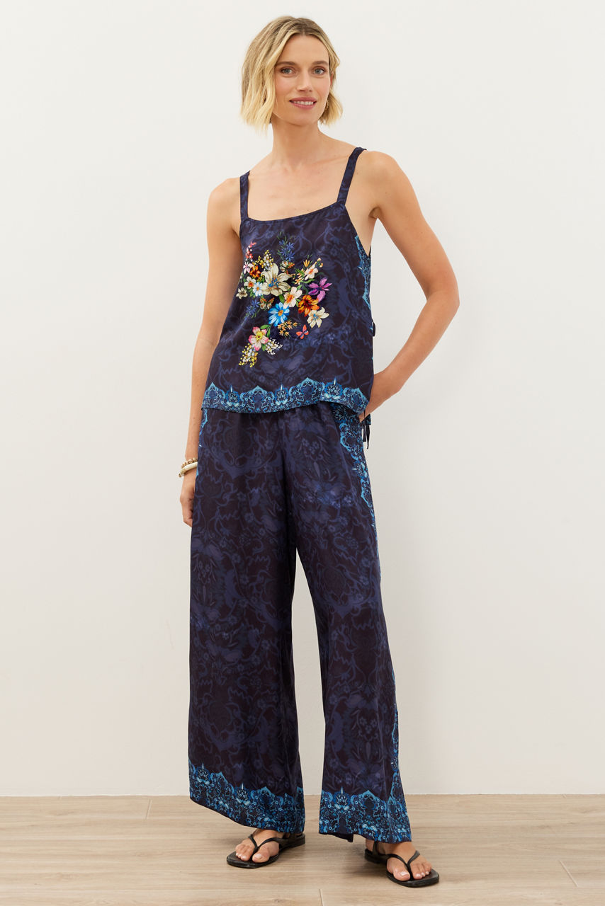 IMOGEN NIGHT SIDE TIE CAMI, , large image 4