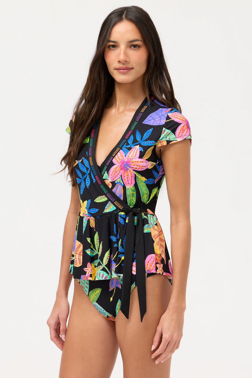 SCABIOSA WRAP TANKINI TOP, , large image 2