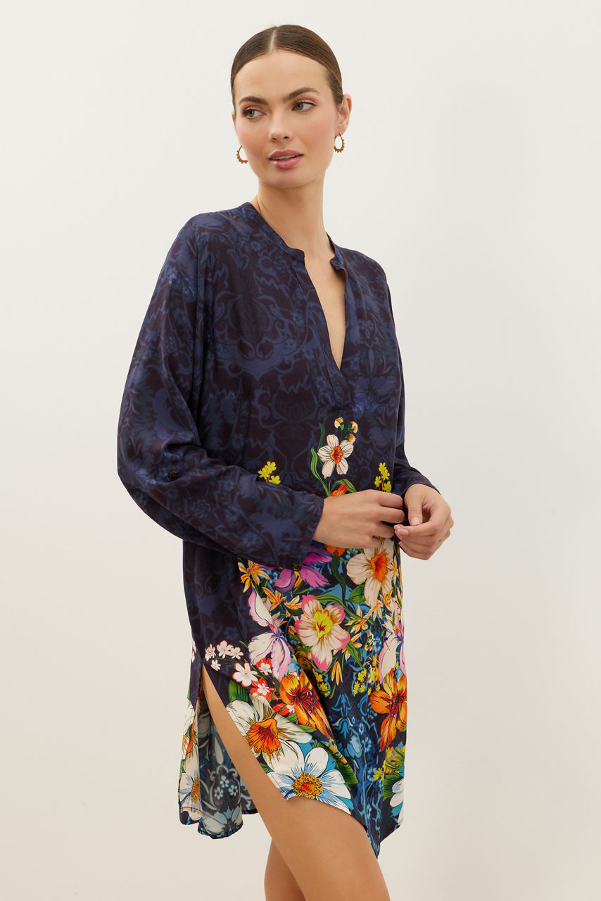IMOGEN NIGHT PULLOVER SHIRT DRESS, , large image 1