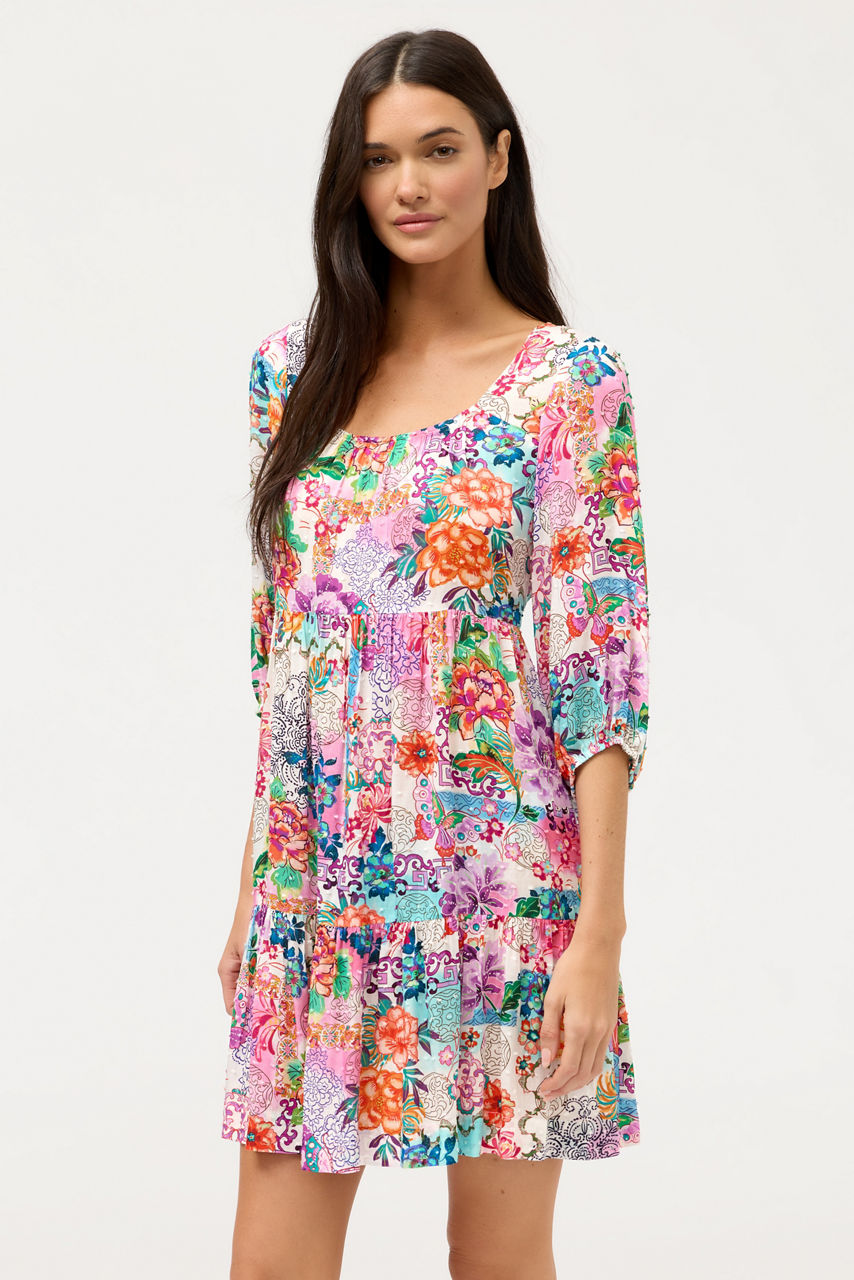 ROSEUM TIERED MINI DRESS, , large image 2