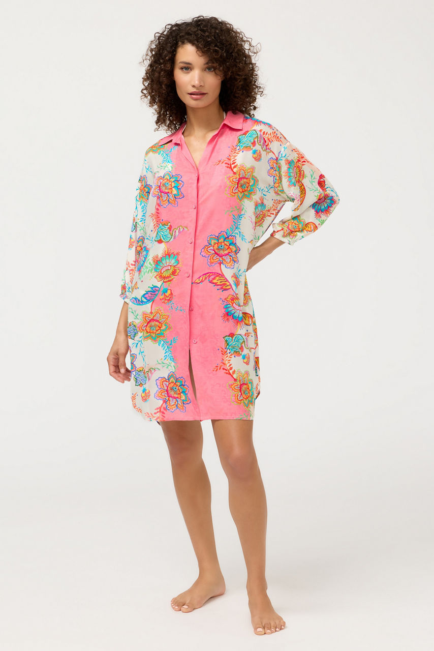 ROISIN BUTTON DOWN SHIRT DRESS, , large image 1
