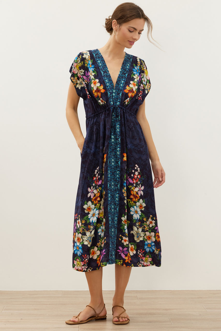 IMOGEN NIGHT V-NECK KAFTAN DRESS, , large image 1