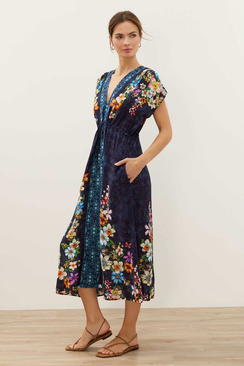 IMOGEN NIGHT V-NECK KAFTAN DRESS, , large image 2