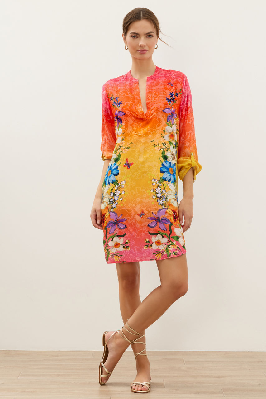 IMOGEN OMBRE PULLOVER SHIRT DRESS, , large image 1