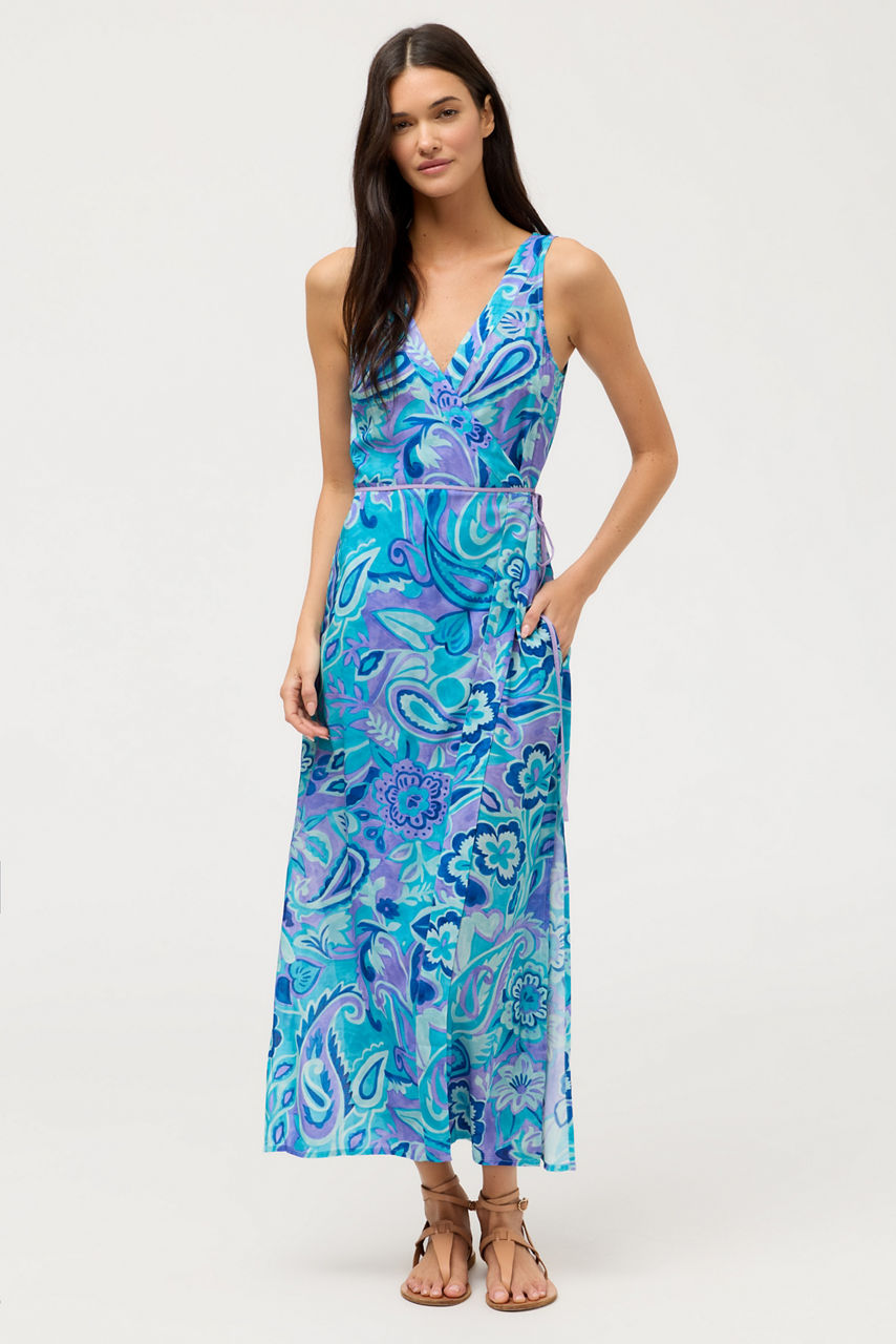 MULLA SLEEVELESS WRAP DRESS, , large image 2