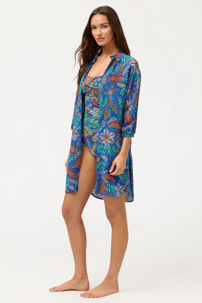 MARIS BUTTON DOWN SHIRT DRESS, , large image 2