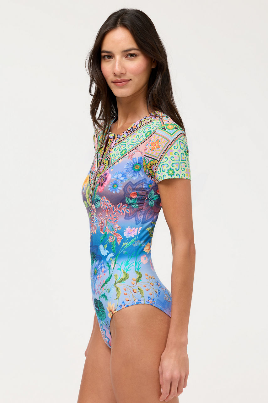 LILLIANA SHORT SLEEVE ONE PIECE, , large image 3
