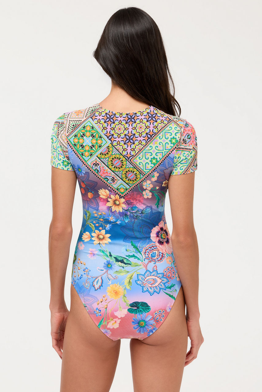 LILLIANA SHORT SLEEVE ONE PIECE, , large image 4