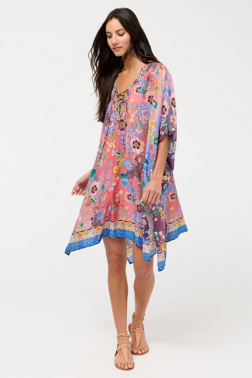 LILLIANA TIE SHORT KAFTAN, , large image 1
