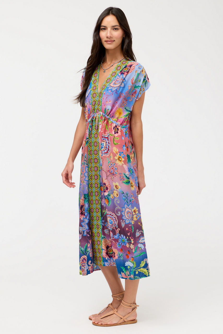 LILLIANA V-NECK KAFTAN DRESS, , large image 3