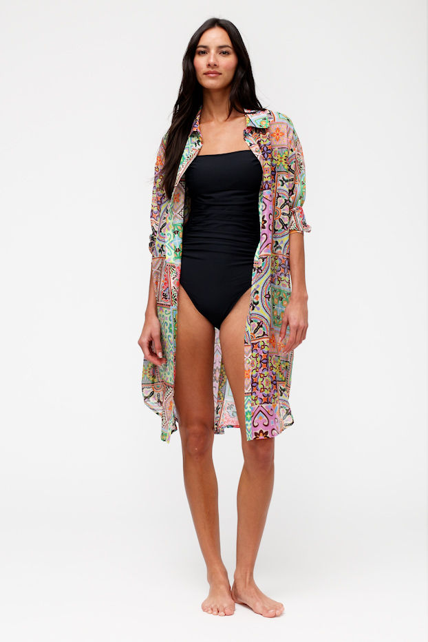 LANTHE LONG SHIRT DRESS, , large video