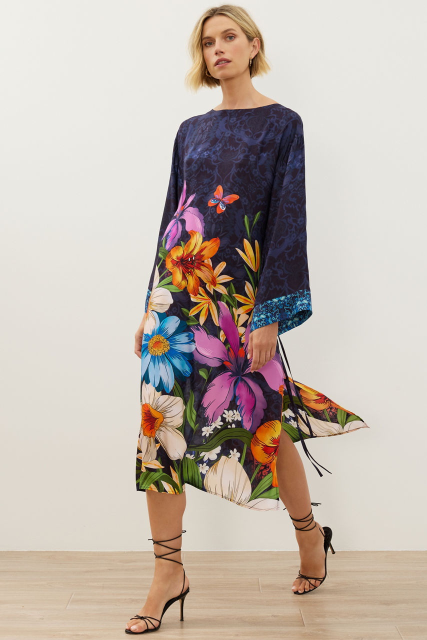 IMOGEN NIGHT BOAT NECK KAFTAN, , large image 1