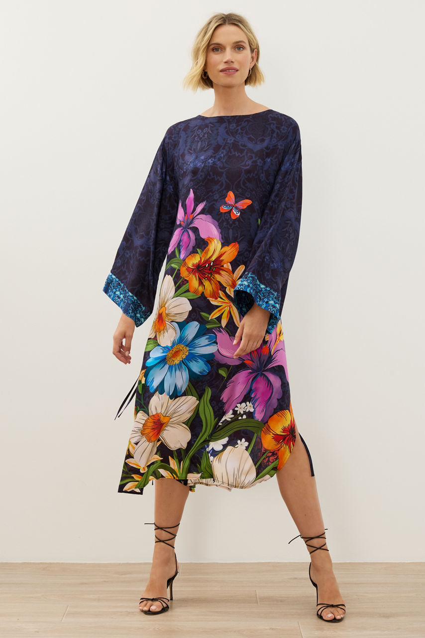 IMOGEN NIGHT BOAT NECK KAFTAN, , large image 3