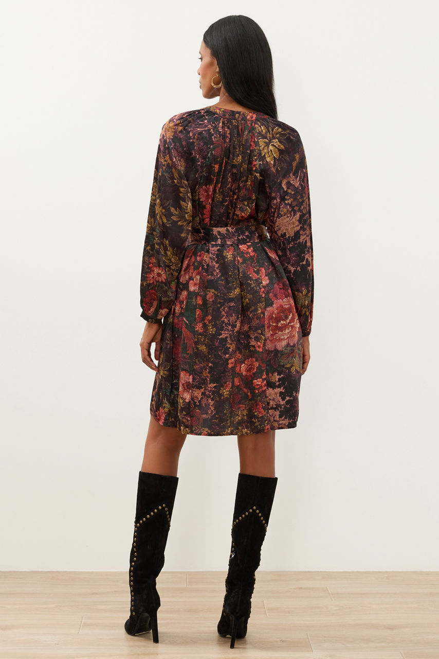DAVIDII SHIRRED MINI DRESS, , large image 4